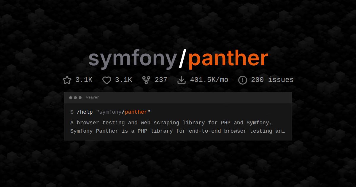 symfony/panther