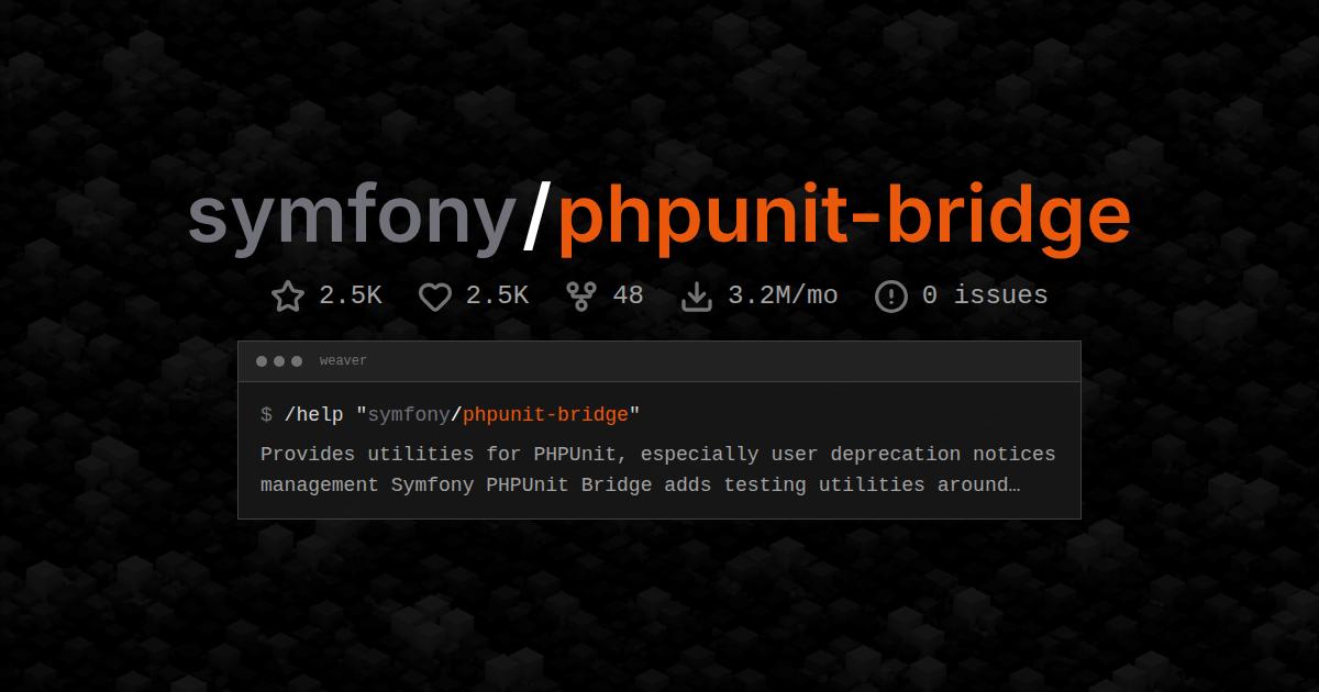 symfony/phpunit-bridge