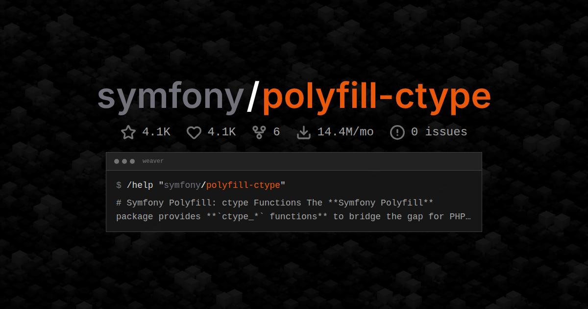 symfony/polyfill-ctype