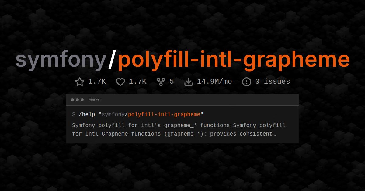 symfony/polyfill-intl-grapheme