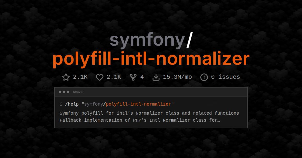 symfony/polyfill-intl-normalizer