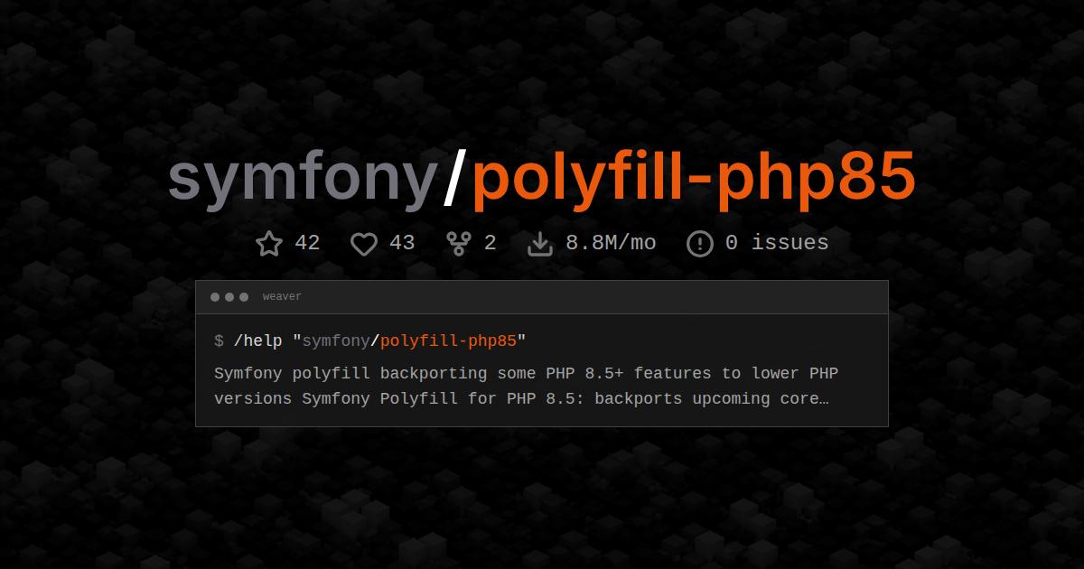 symfony/polyfill-php85