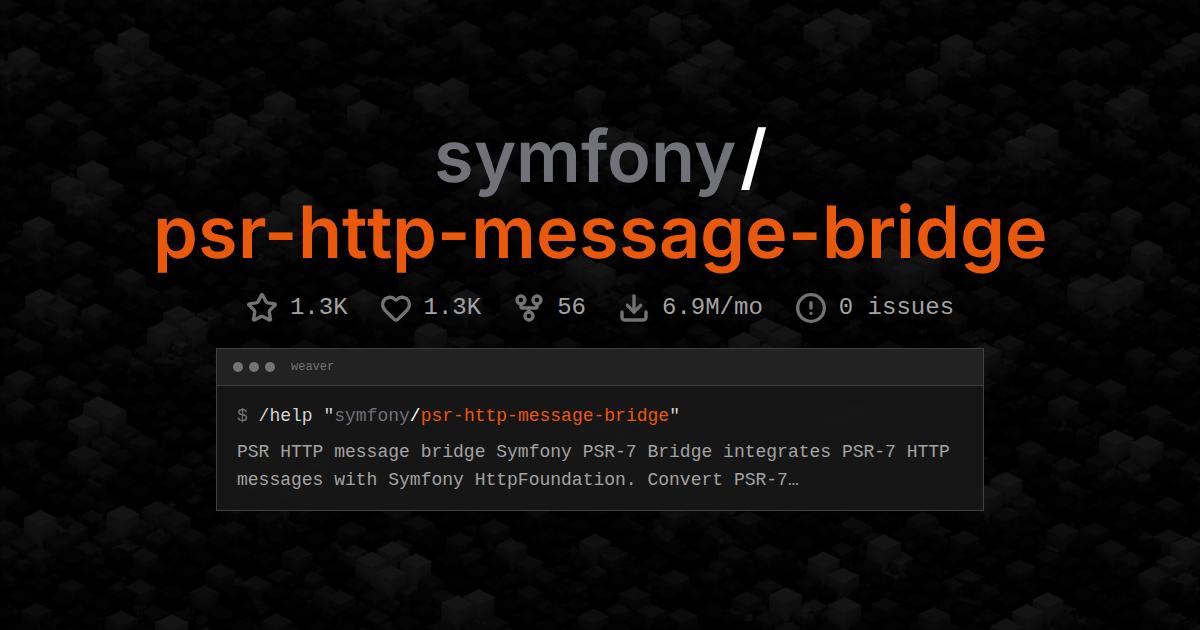 symfony/psr-http-message-bridge