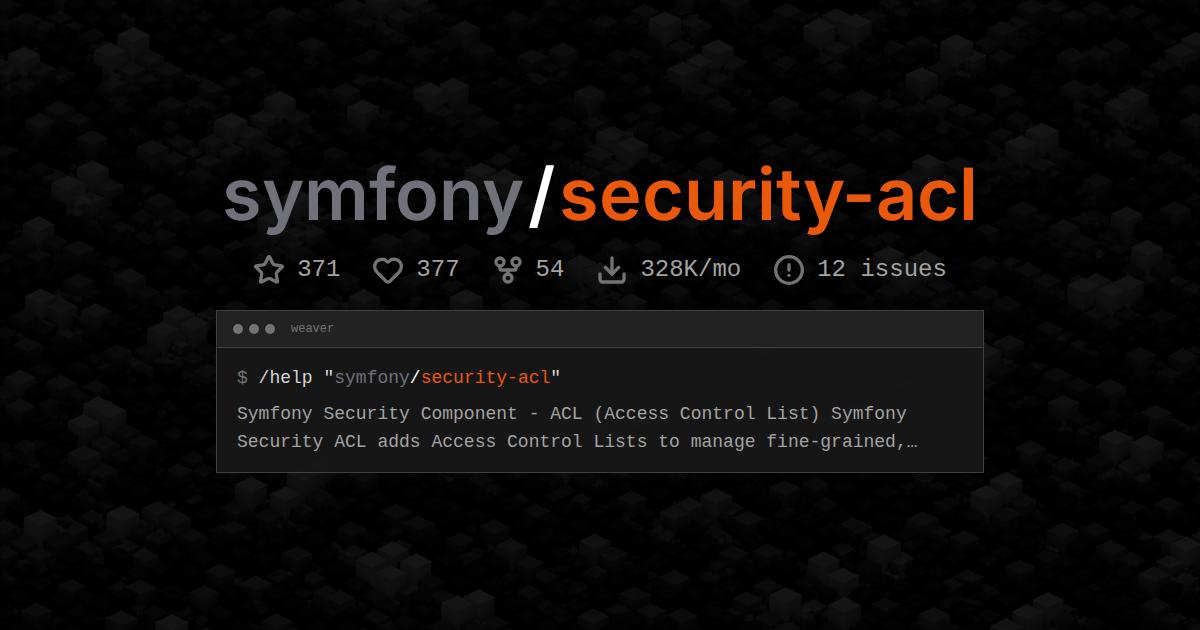 symfony/security-acl
