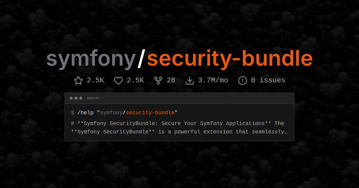 symfony/security-bundle
