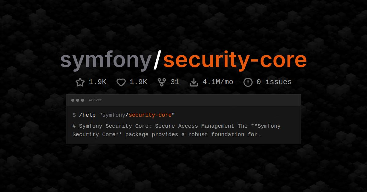 symfony/security-core