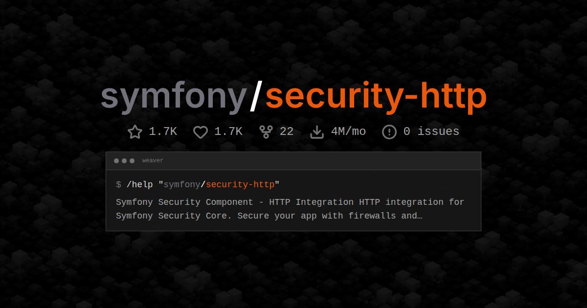 symfony/security-http