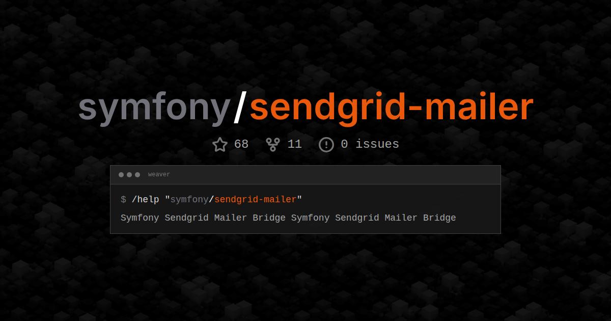 symfony/sendgrid-mailer