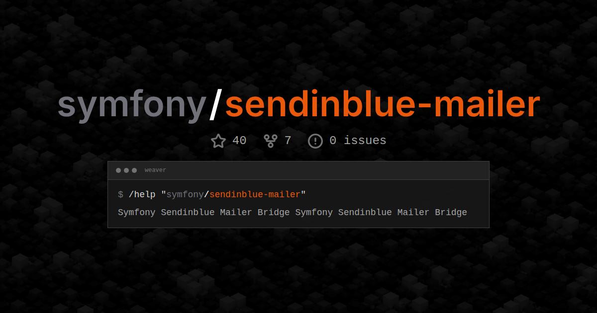 symfony/sendinblue-mailer