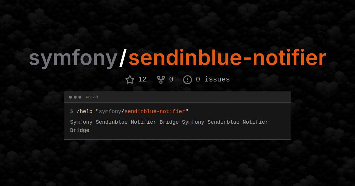 symfony/sendinblue-notifier