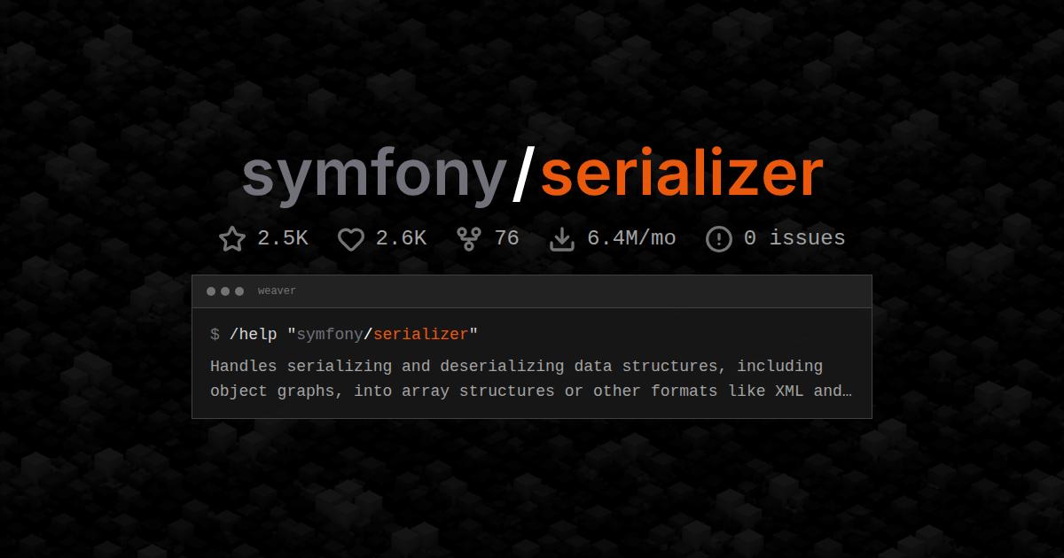 symfony/serializer