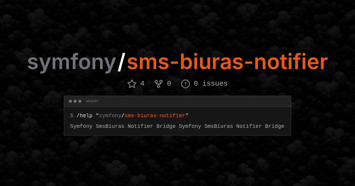 symfony/sms-biuras-notifier