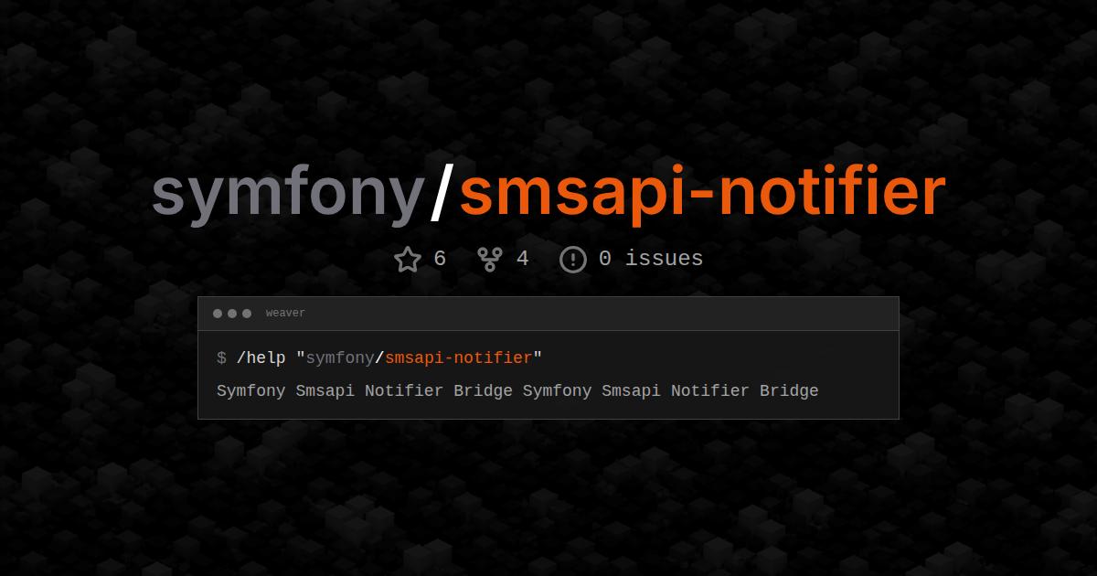 symfony/smsapi-notifier