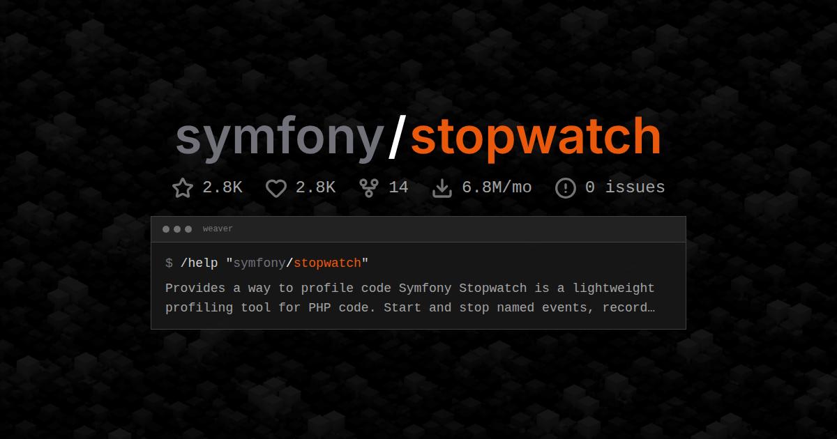 symfony/stopwatch