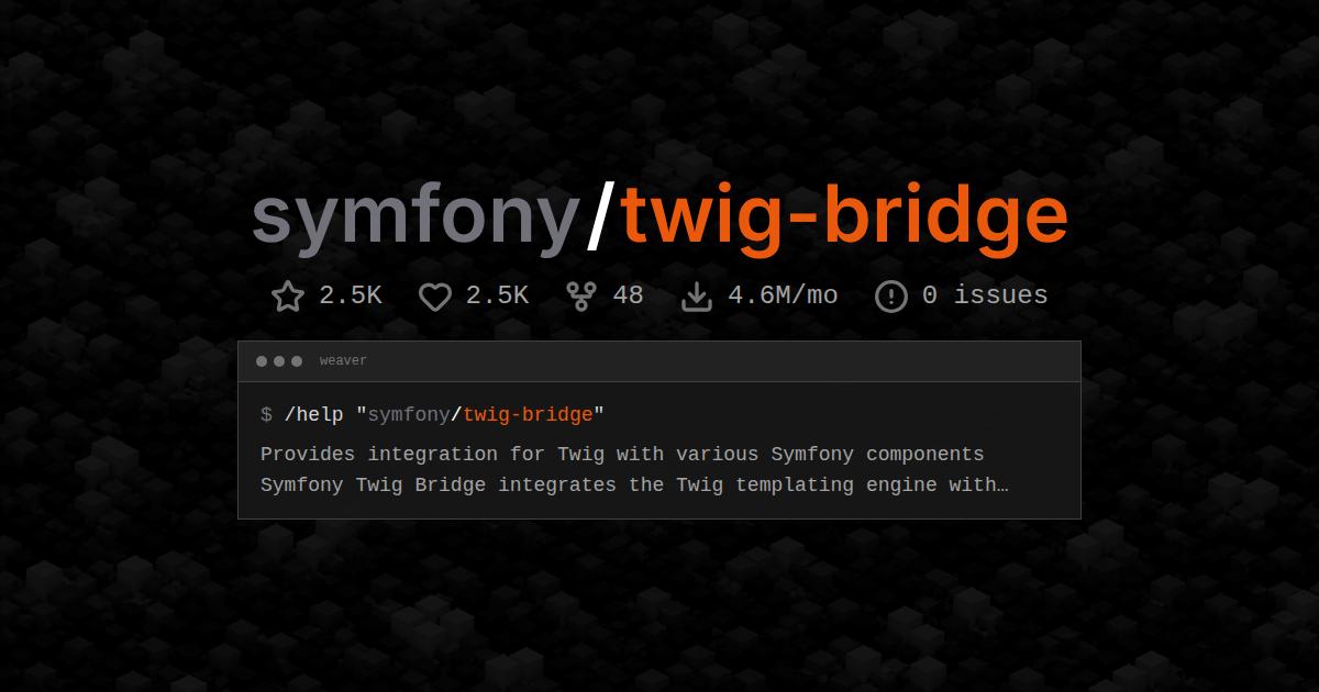 symfony/twig-bridge