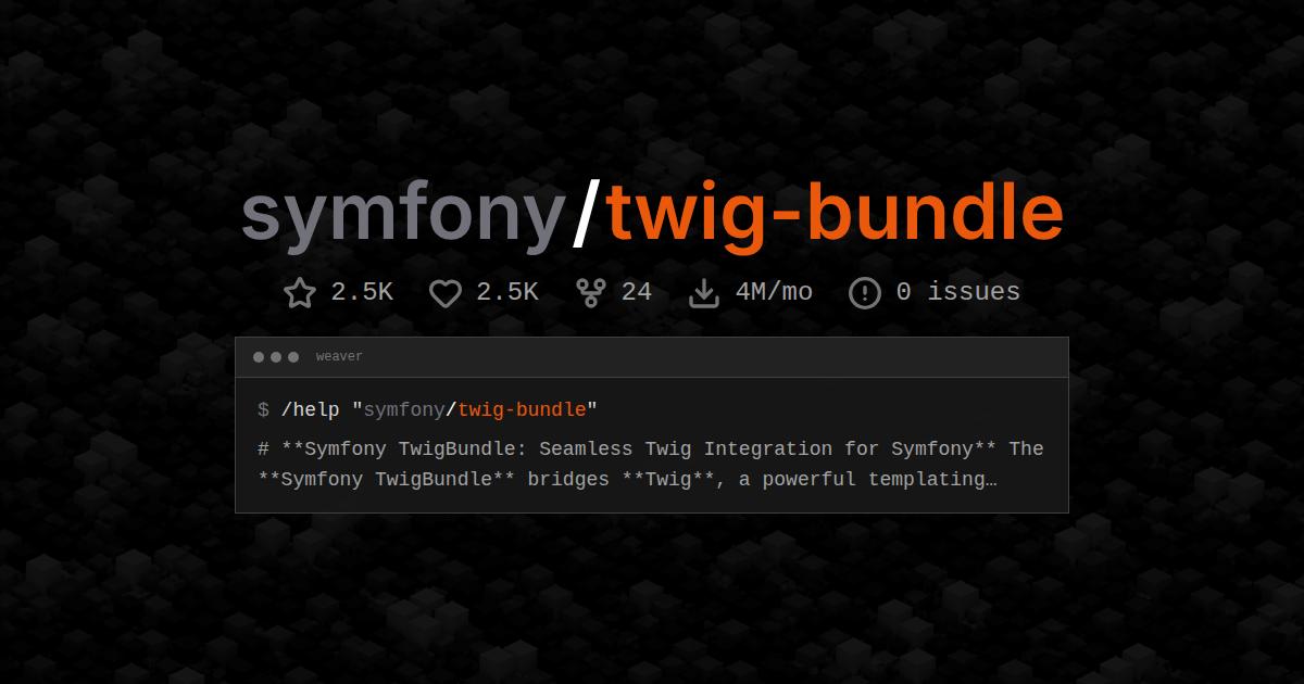 symfony/twig-bundle