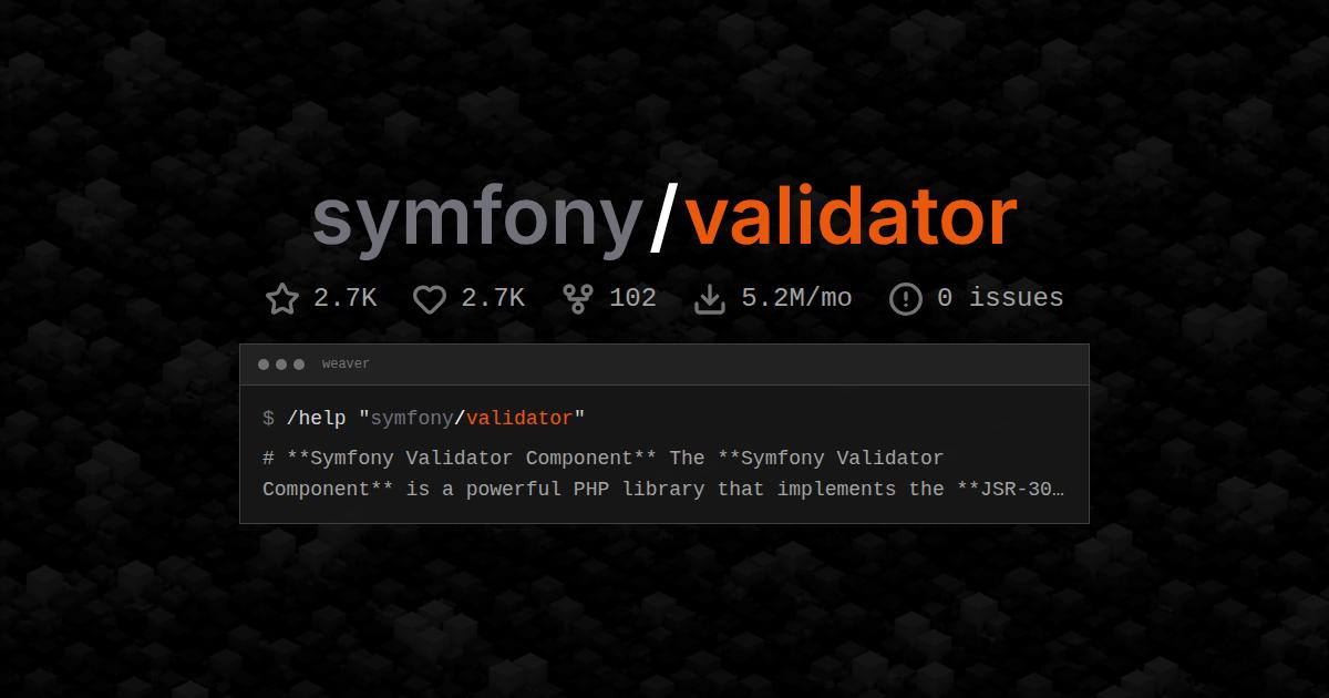 symfony/validator