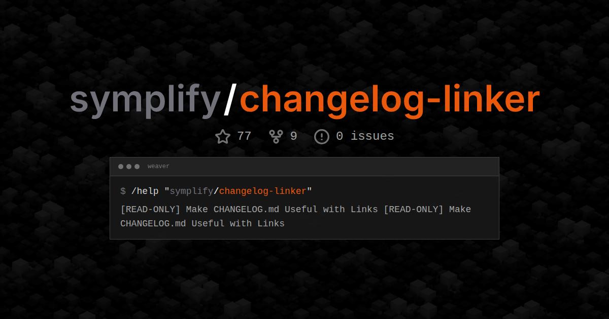 symplify/changelog-linker