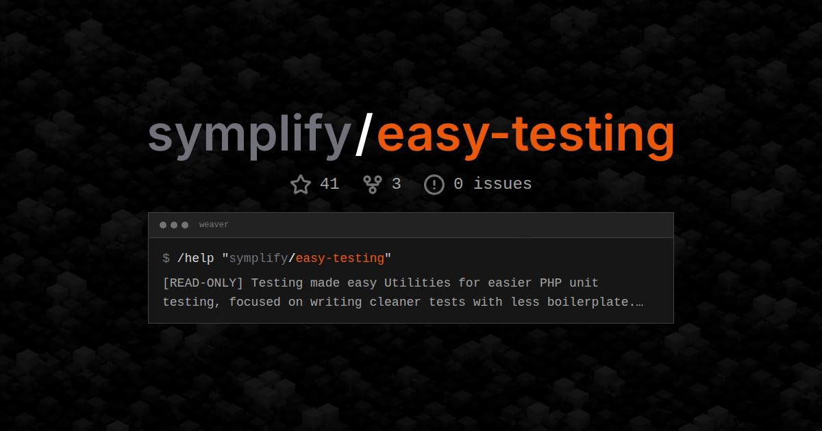 symplify/easy-testing