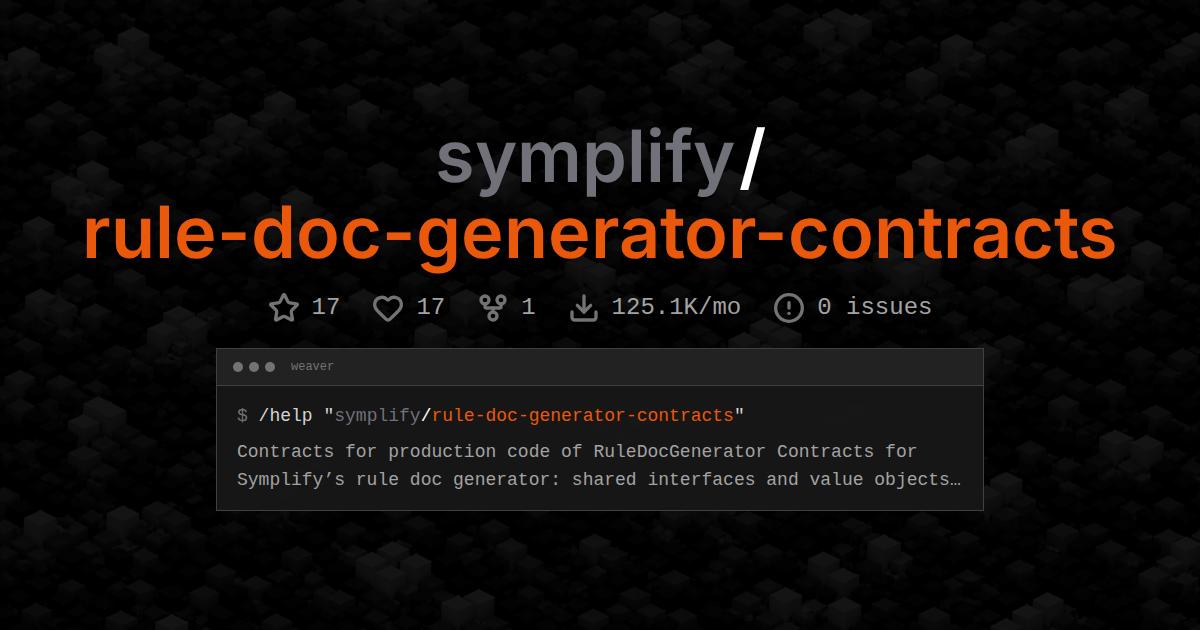 symplify/rule-doc-generator-contracts