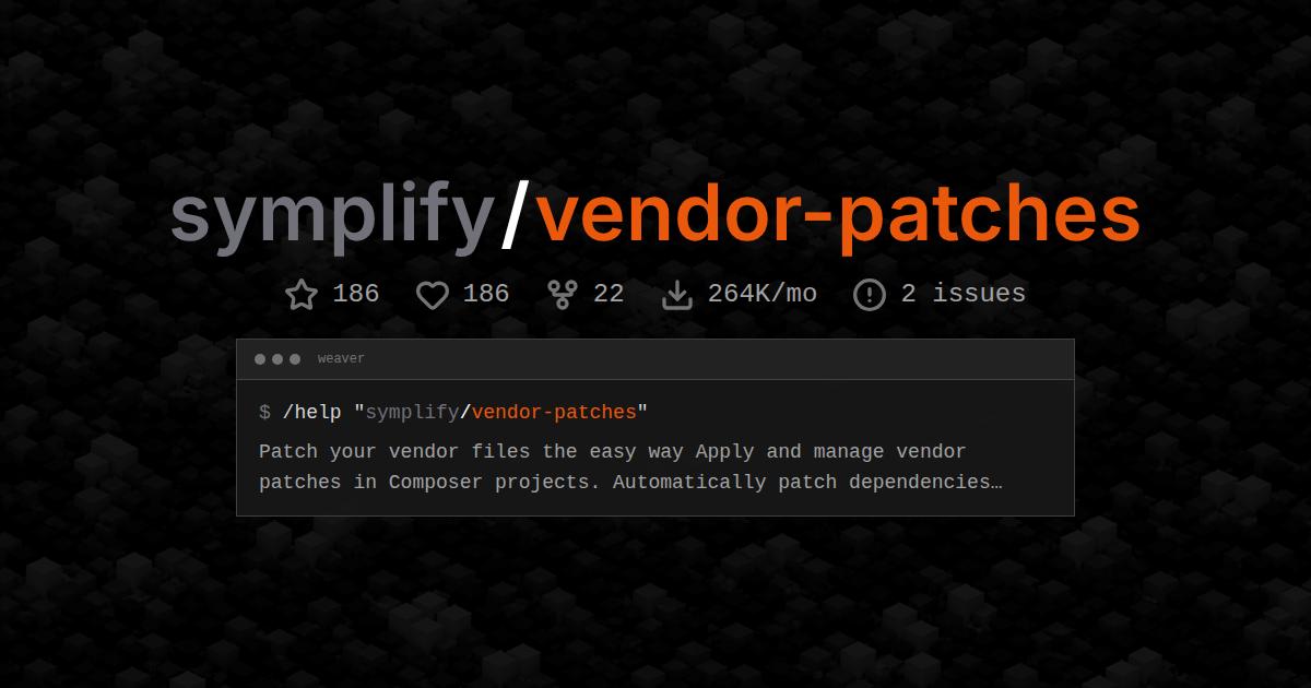 symplify/vendor-patches