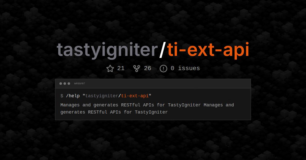 tastyigniter/ti-ext-api