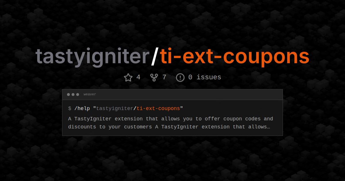 tastyigniter/ti-ext-coupons