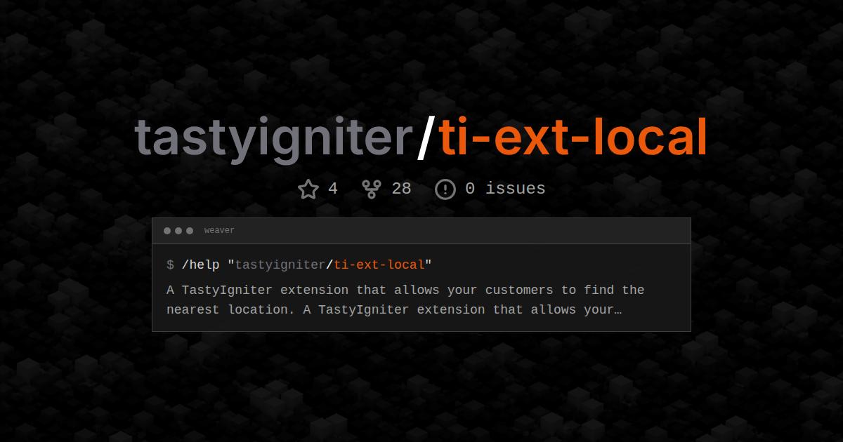 tastyigniter/ti-ext-local