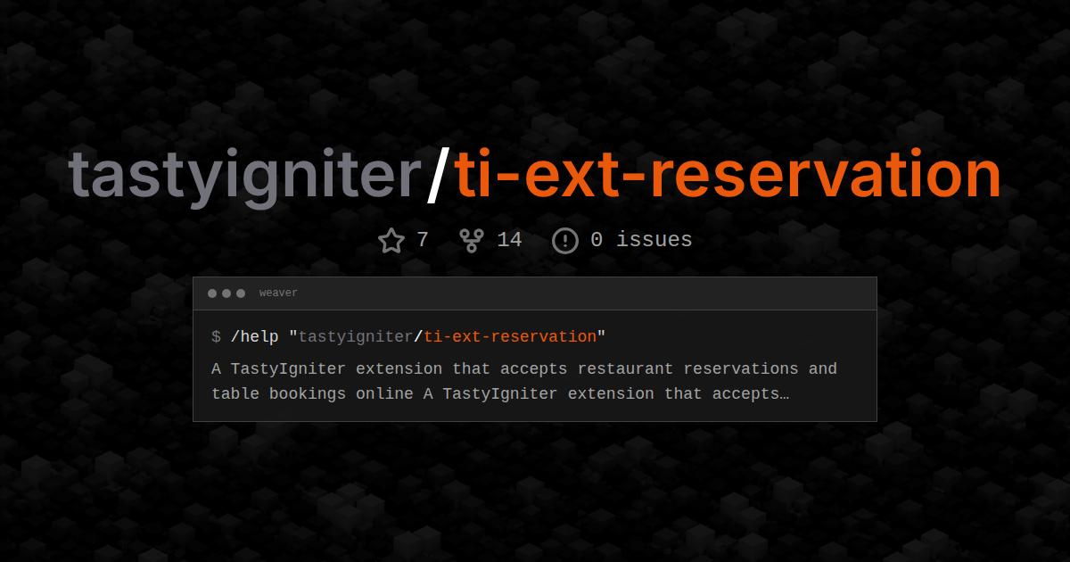 tastyigniter/ti-ext-reservation