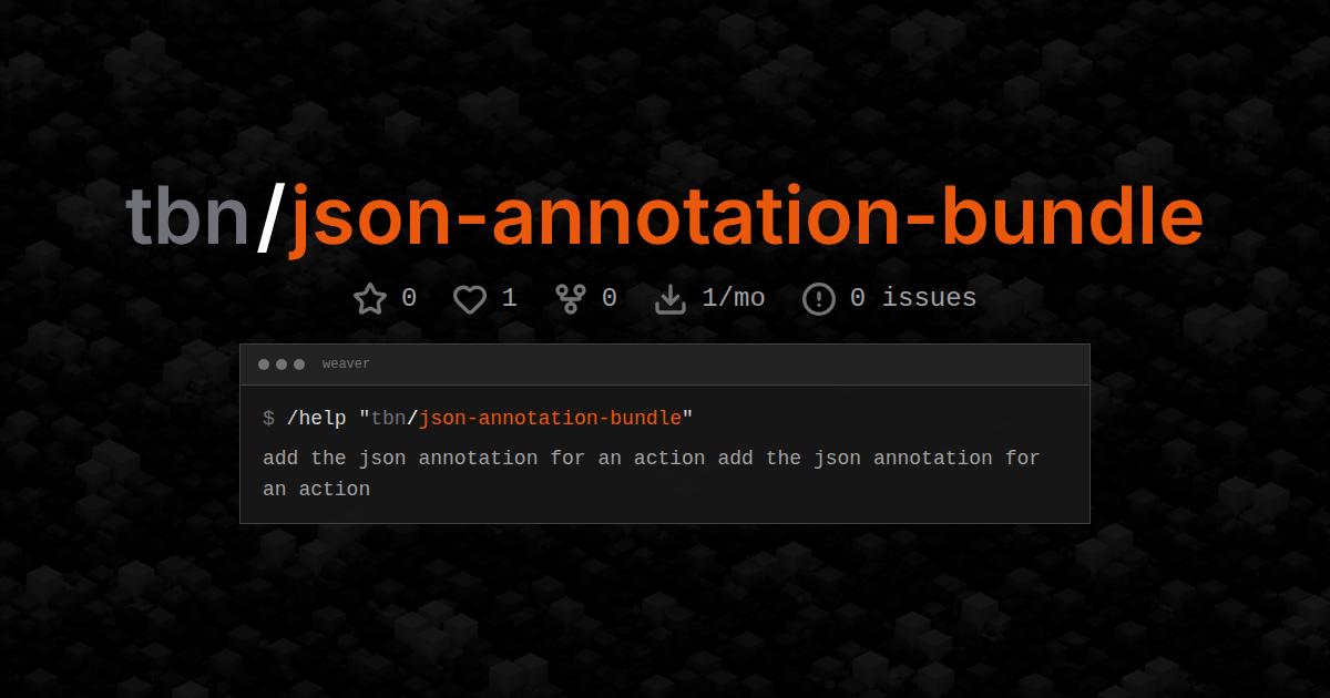 tbn/json-annotation-bundle