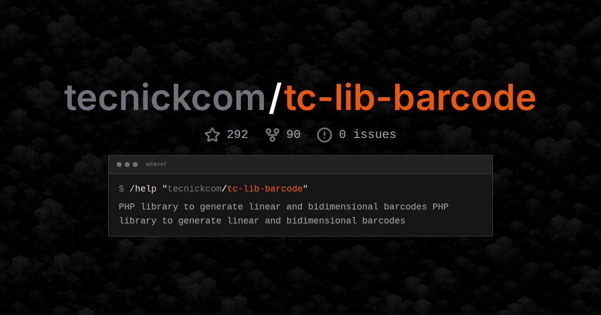 tecnickcom/tc-lib-barcode