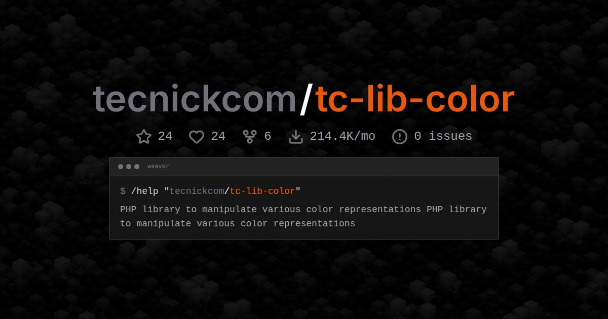 tecnickcom/tc-lib-color
