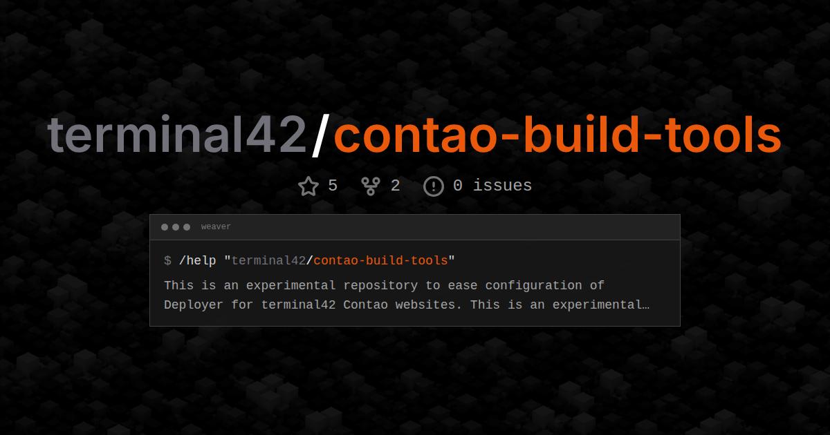 terminal42/contao-build-tools