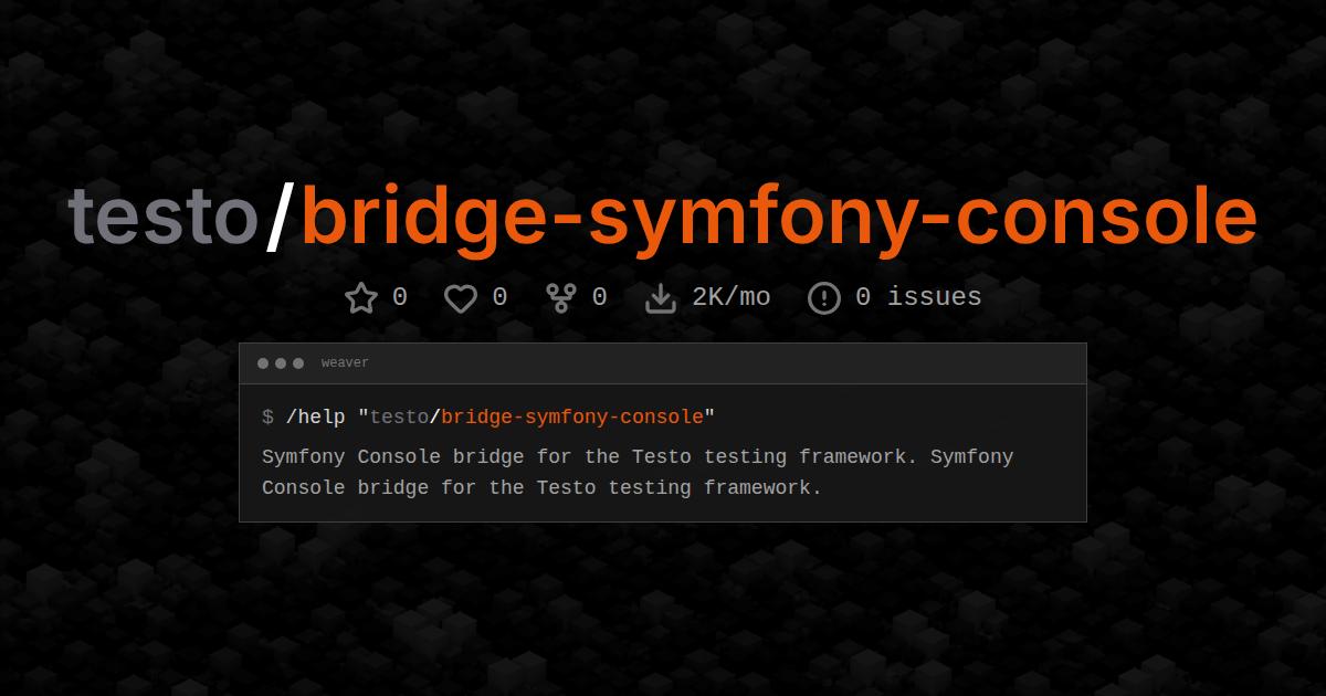 testo/bridge-symfony-console
