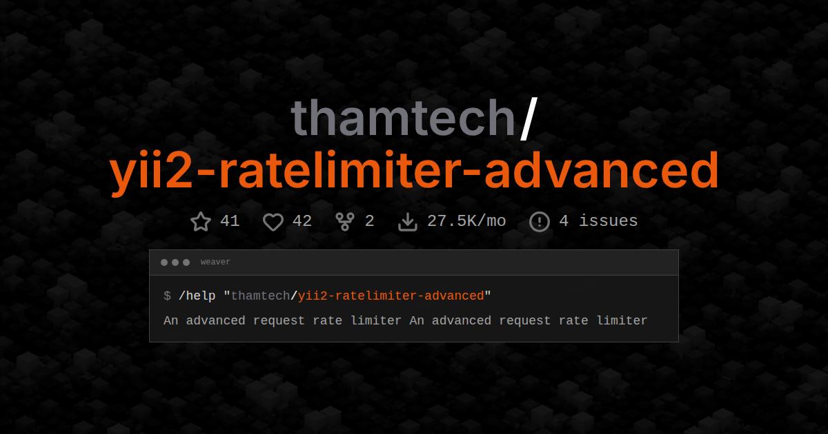 thamtech/yii2-ratelimiter-advanced