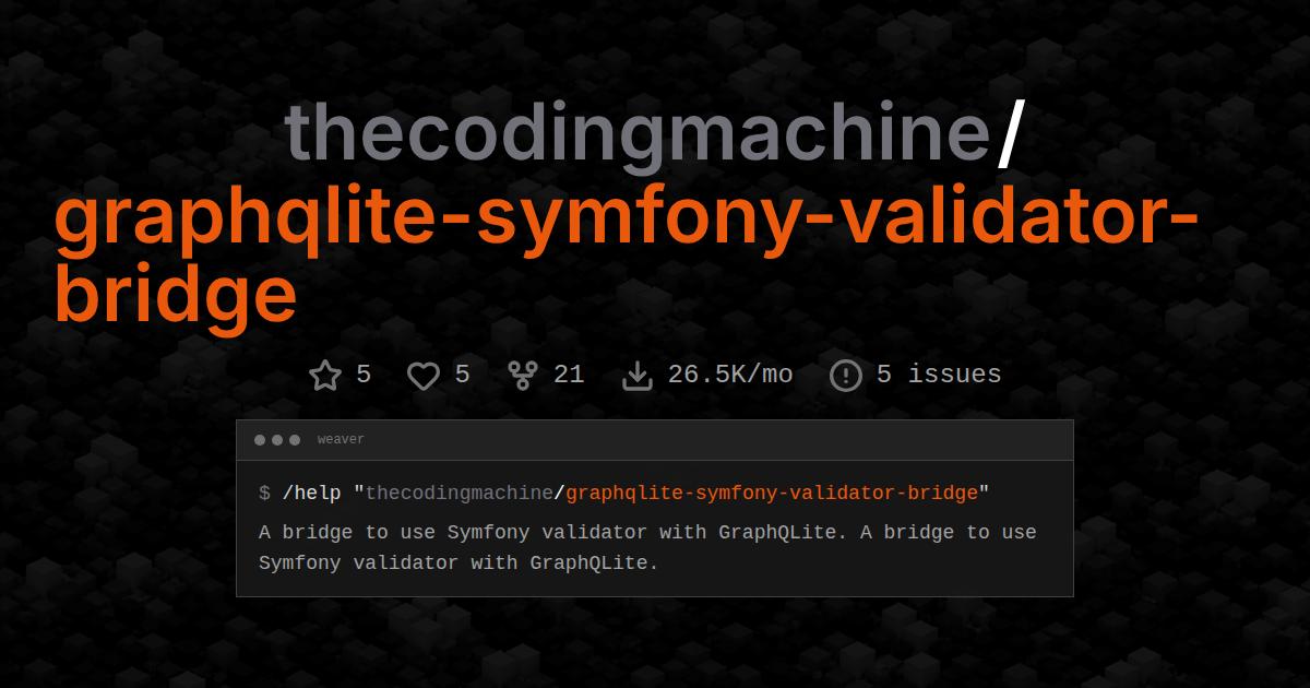 thecodingmachine/graphqlite-symfony-validator-bridge