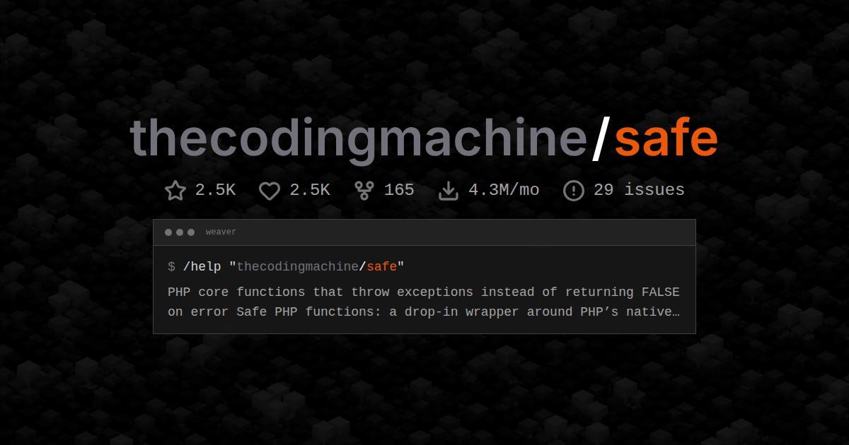 thecodingmachine/safe