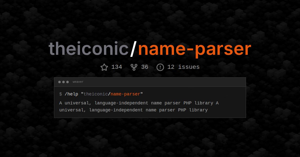 theiconic/name-parser