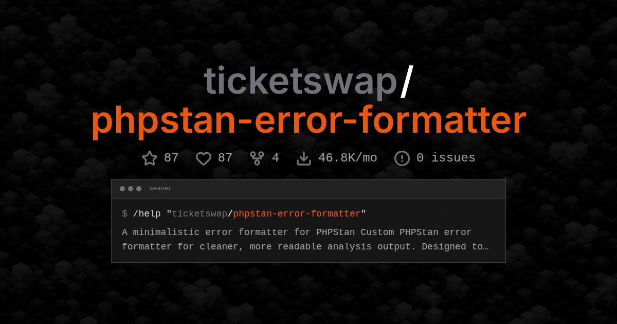 ticketswap/phpstan-error-formatter