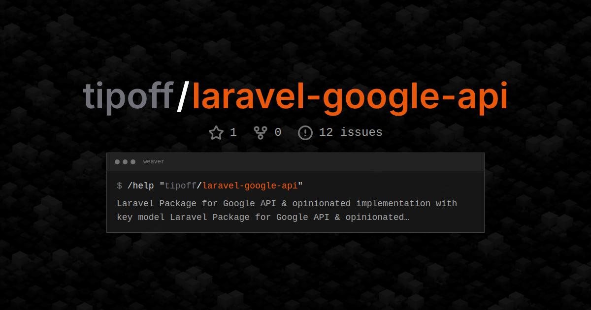 tipoff/laravel-google-api