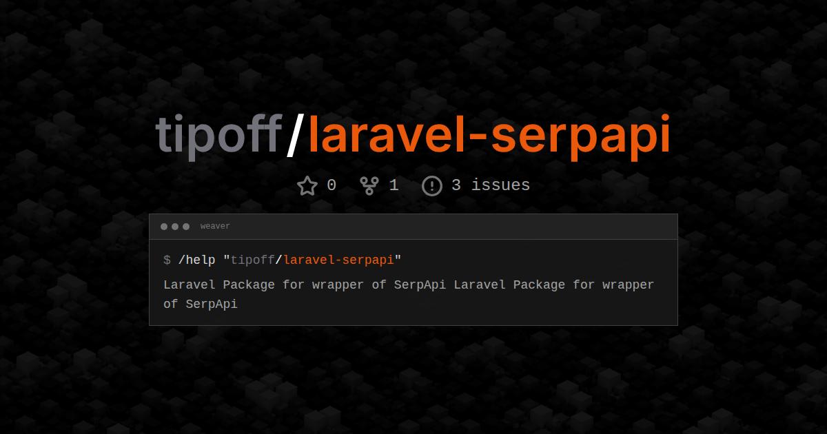 tipoff/laravel-serpapi