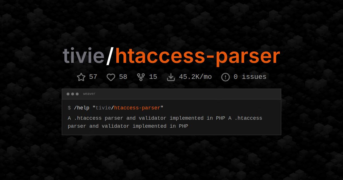 tivie/htaccess-parser