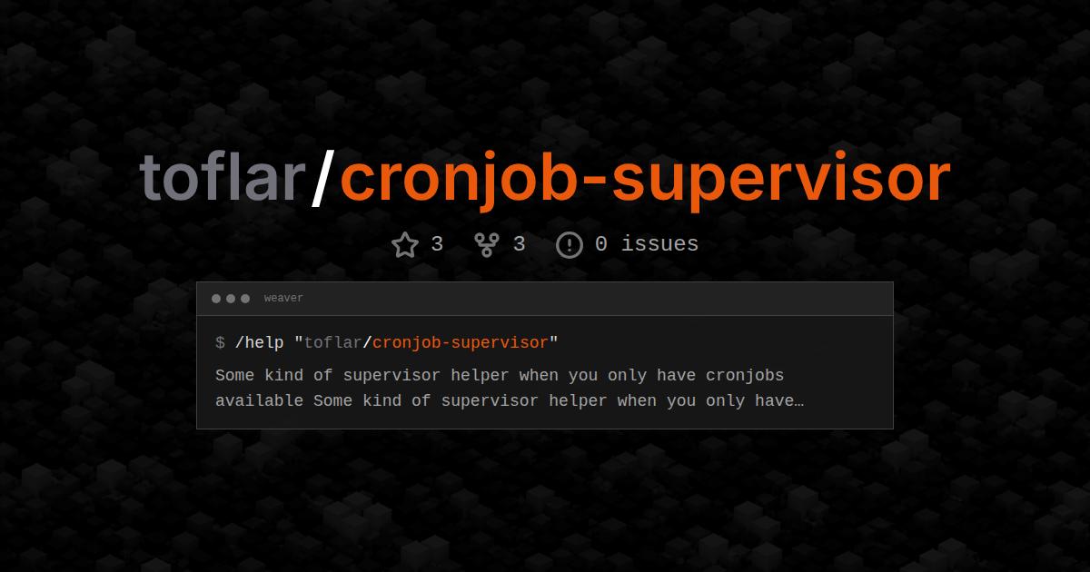 toflar/cronjob-supervisor