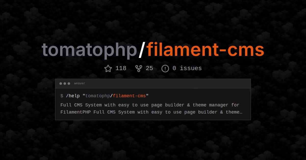 tomatophp/filament-cms