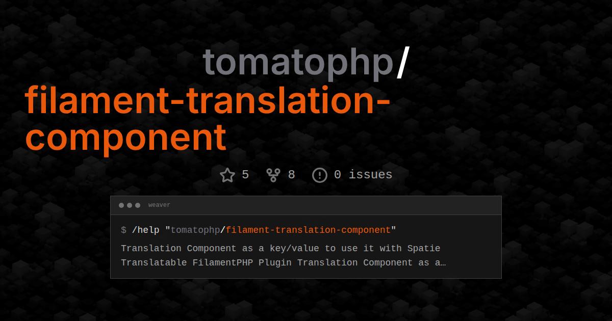 tomatophp/filament-translation-component