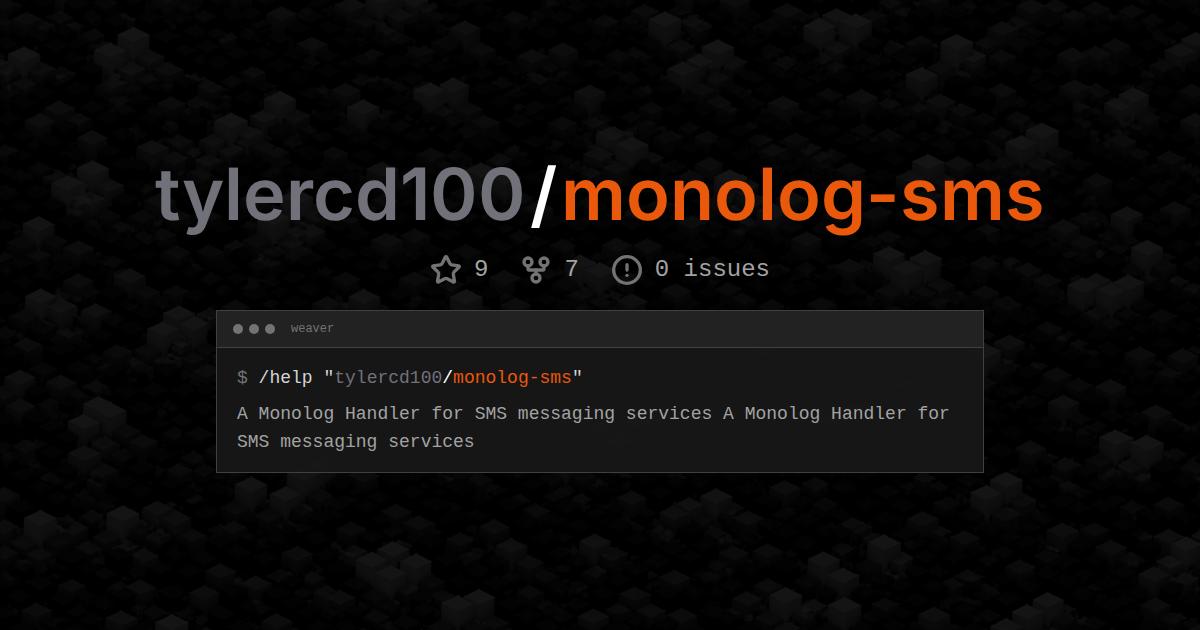 tylercd100/monolog-sms