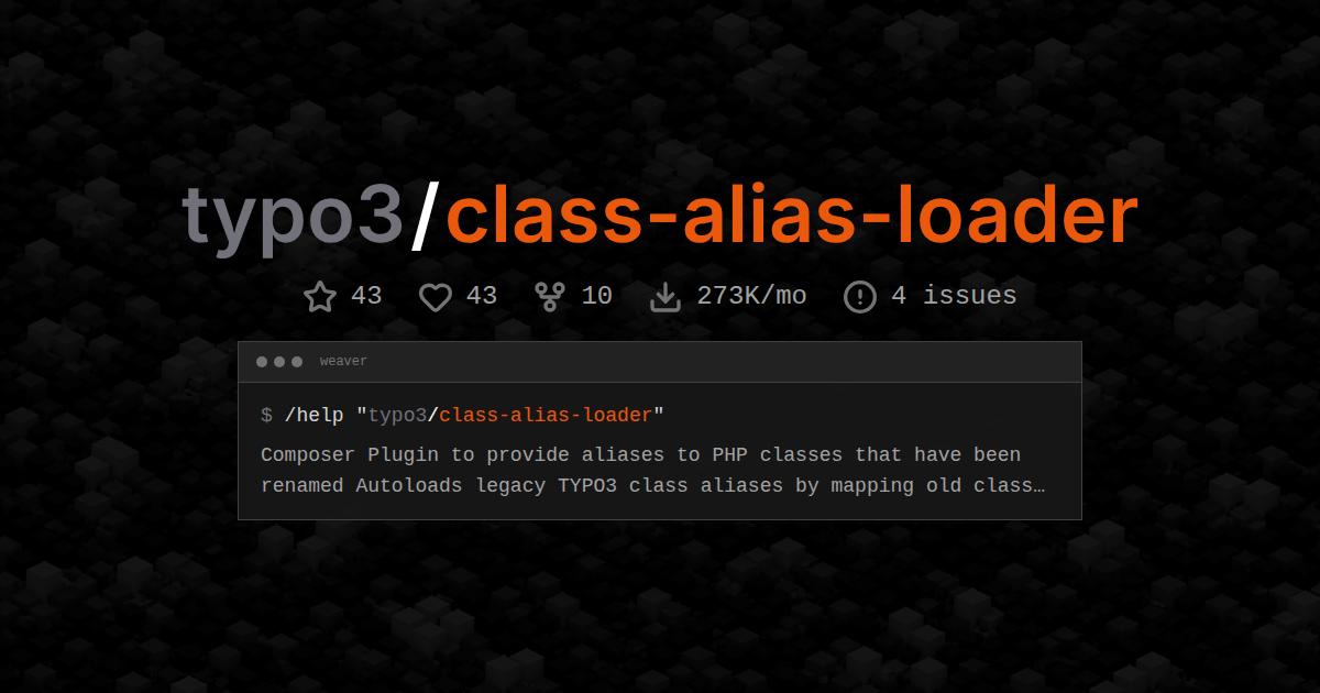 typo3/class-alias-loader