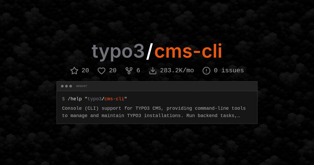 typo3/cms-cli