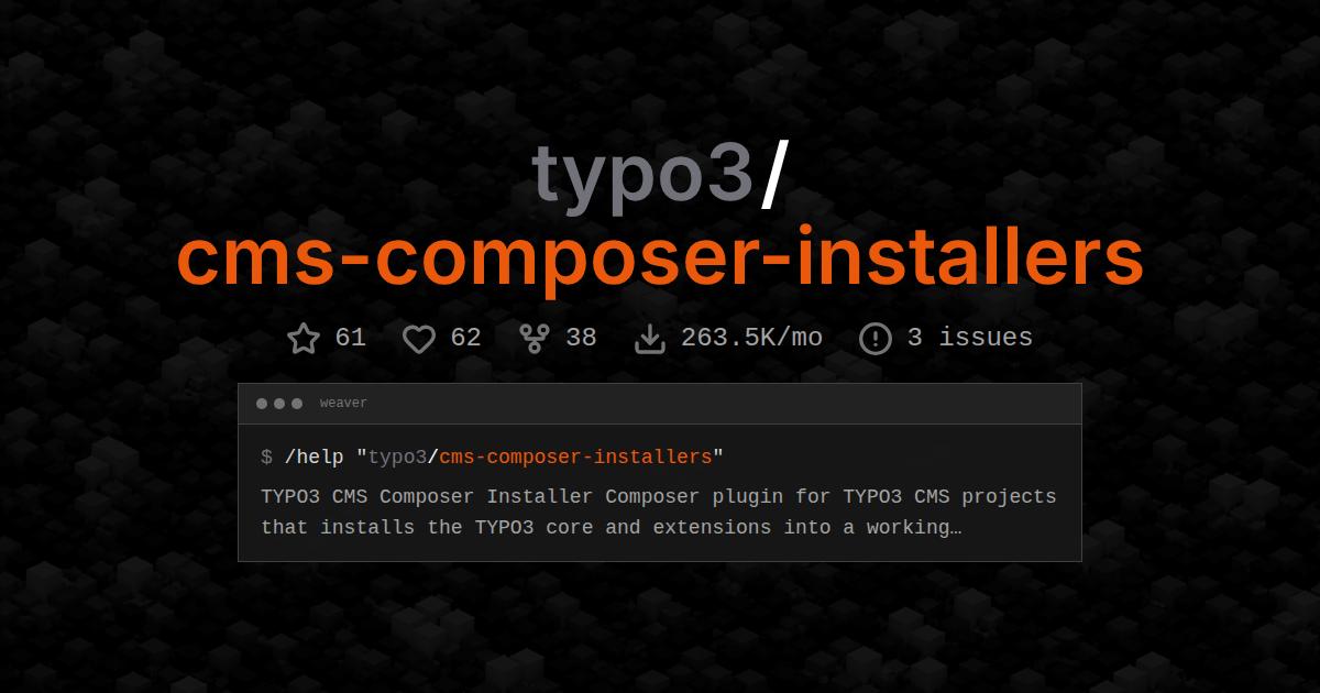 typo3/cms-composer-installers
