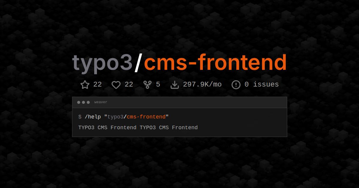 typo3/cms-frontend